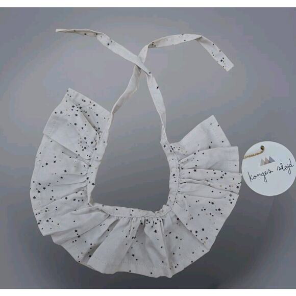 KONGES‎ SLOJD Beige Star Ruffle Collar Baby Girl Etoille NWT - N4 - Picture 1 of 5
